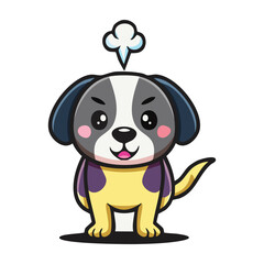Fototapeta premium dog vector illustration. Emotions & Expressions Dogs 