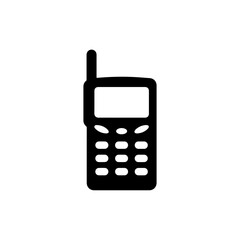 Obraz premium Black 1990s Car Phone Large Mobile Icon