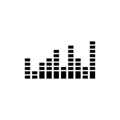 Fototapeta premium 90s Graphic Equalizer Audio Display Black Icon Design