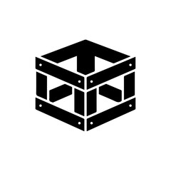 Milk Crate Furniture Black Icon DIY 90s Fill