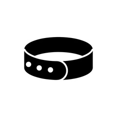 Snap Bracelet Band 90s Icon Black Minimal Fill