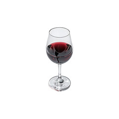 Elegant glass of red wine with reflections for beverage photography
