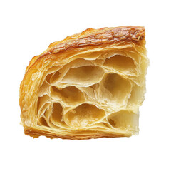 Flaky golden-brown croissant delight kitchen table food photography cozy atmosphere close-up view culinary art