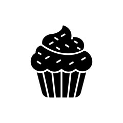 Cupcake with Frosting and Sprinkles Icon