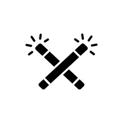 Glow Stick Crossed Pair Simple Icon
