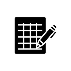 Guest List Checkboard with Pen Icon