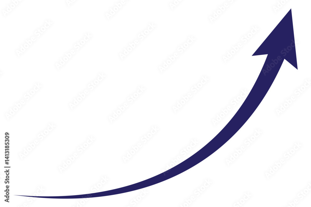 Poster set of long blue curve arrow icon vector . blue curve arrow icon set. long arrow icon set. curve arr