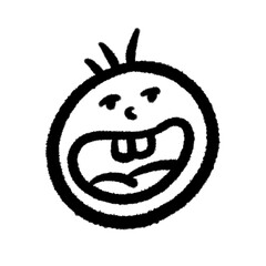 infant png hand-written cartoon doodle line black and white pen line decoration and design clipart