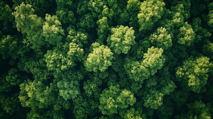 Naklejka premium Aerial shot of a large eco-friendly forest area with rich vegetation and clean river streams, representing environmental harmony and sustainable natural resources. ecology concept,