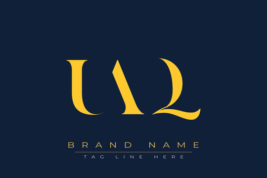 UAQ abstract letter logo design. This logo is designed by three abstract letters.