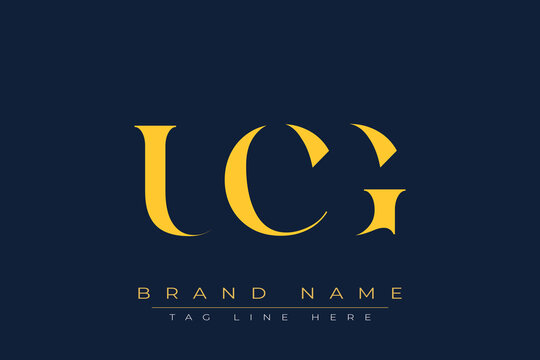 UCG abstract letter logo design. This logo is designed by three abstract letters.
