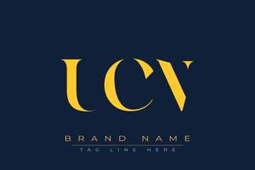 UCN abstract letter logo design. This logo is designed by three abstract letters.