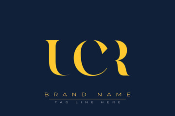 UCR abstract letter logo design. This logo is designed by three abstract letters.