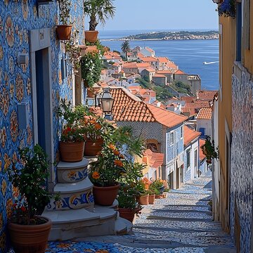 Fototapeta street in the old town of dubrovnik croatia