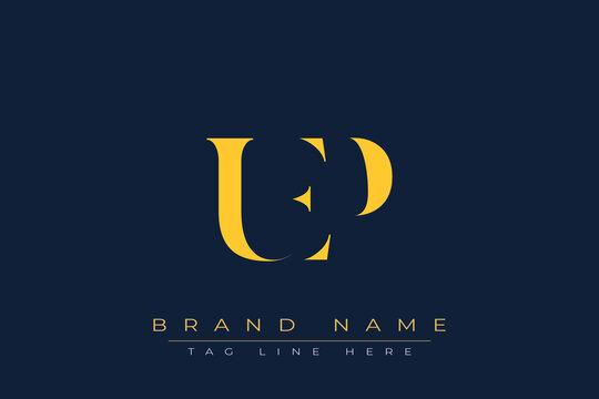 UEP abstract letter logo design. This logo is designed by three abstract letters.