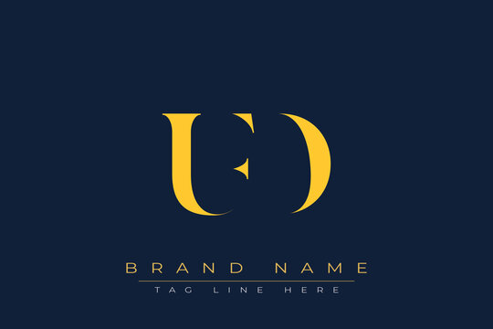 UFD abstract letter logo design. This logo is designed by three abstract letters.