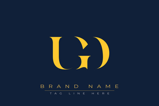 UGD abstract letter logo design. This logo is designed by three abstract letters.