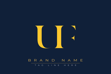 UIF abstract letter logo design. This logo is designed by three abstract letters.