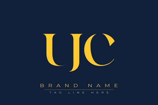 UJC abstract letter logo design. This logo is designed by three abstract letters.