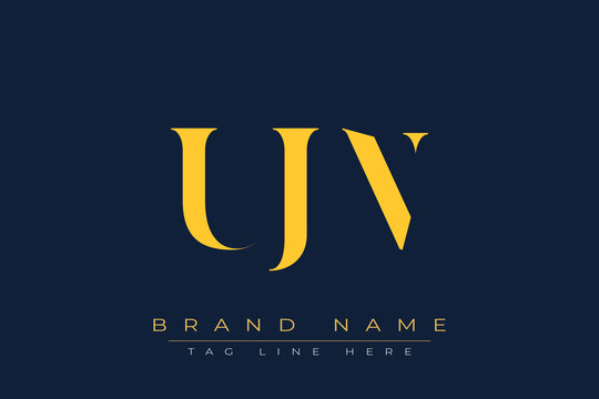 UJN abstract letter logo design. This logo is designed by three abstract letters.