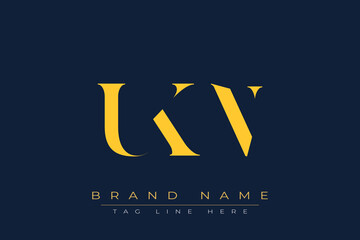UKN abstract letter logo design. This logo is designed by three abstract letters.