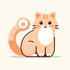 Adorable vector kitty with fluffy fur sweet eyes and cute little paws perfect for pet products children’s materials and cute animal themed artwork