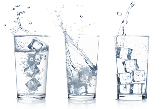 water pouring into glass