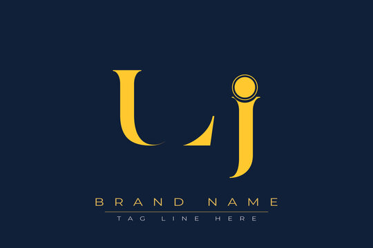 ULJ abstract letter logo design. This logo is designed by three abstract letters.