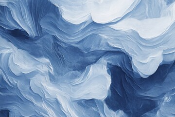 Obraz premium Abstract blue and white wave design for wallpaper and background usage