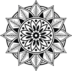 Download the Vector abstract mandala pattern. Art on the wall. Coloring book Lace pattern The tattoo. Design for a wallpaper Paint shirt and tile Sticker Design, Decorative circle ornament in ethnic o