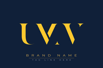 UMV abstract letter logo design. This logo is designed by three abstract letters.