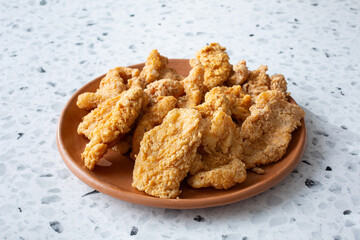 A view of a gluten-free, dairy-free fried swai.