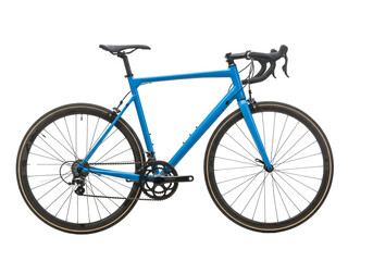 Fototapeta premium Sleek Blue Cyclocross Bike: High-Performance Road & Gravel Cycling
