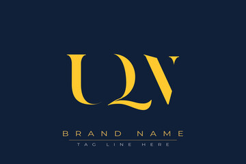 Obraz premium UQN abstract letter logo design. This logo is designed by three abstract letters.