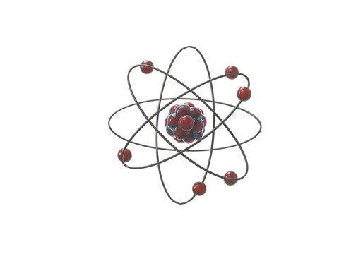 Atom Model: Science Background Image, Atomic Structure, Physics Illustration