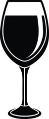 A Wine glass silhouette