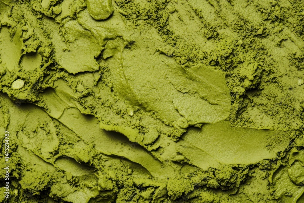 Aufkleber Abstract Close-Up of Green Textured Surface: A captivating image revealing an intricate arrangement of textures in vibrant green hues.