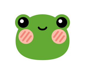 Cute frog illustration, icon