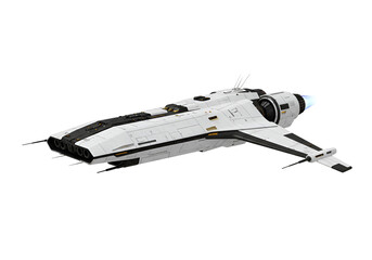 Spaceship Render: Futuristic Starship Design, Sci-Fi Spaceship Artwork © Game