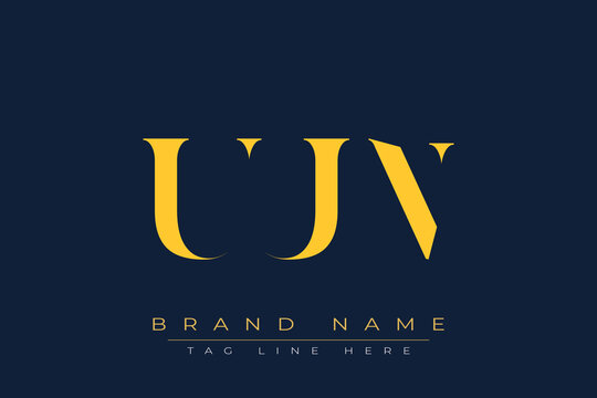 UUN abstract letter logo design. This logo is designed by three abstract letters.