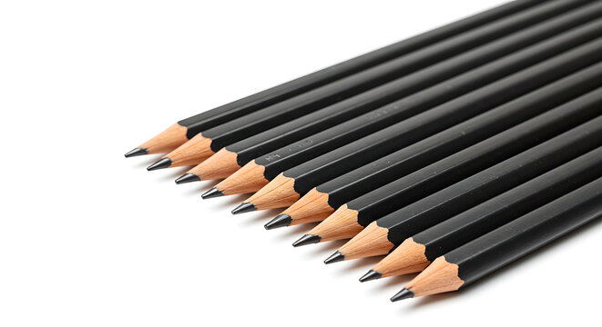 Graphite Pencils on White background