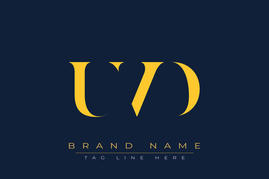 UVD abstract letter logo design. This logo is designed by three abstract letters.