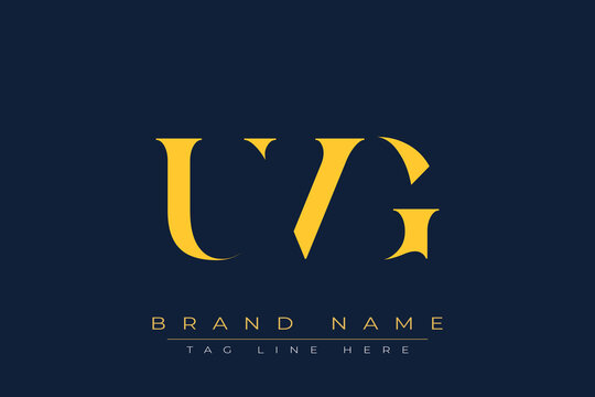 UVG abstract letter logo design. This logo is designed by three abstract letters.