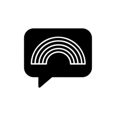 Speech Bubble with Rainbow - Positivity and Good Vibes