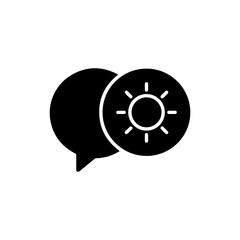 Fototapeta premium Speech Bubble with Sun Icon Symbolizing Positivity and Brightness