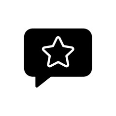 Speech Bubble with Star Symbol Representing Popular or Standout Concept