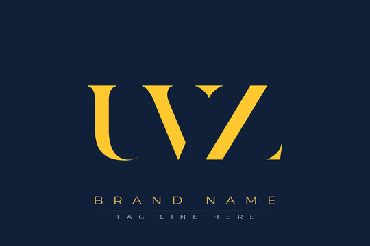 UVZ abstract letter logo design. This logo is designed by three abstract letters.