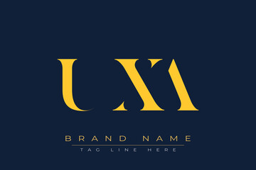 UXA abstract letter logo design. This logo is designed by three abstract letters.