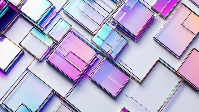 Abstract geometric shapes in vibrant colors (1)