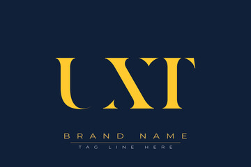 UXT abstract letter logo design. This logo is designed by three abstract letters.